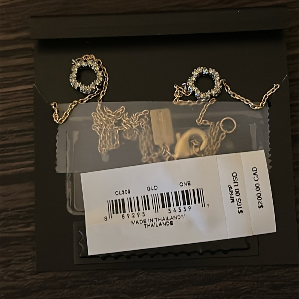 Coach gold pave tea flower necklace - Picture 3 of 3